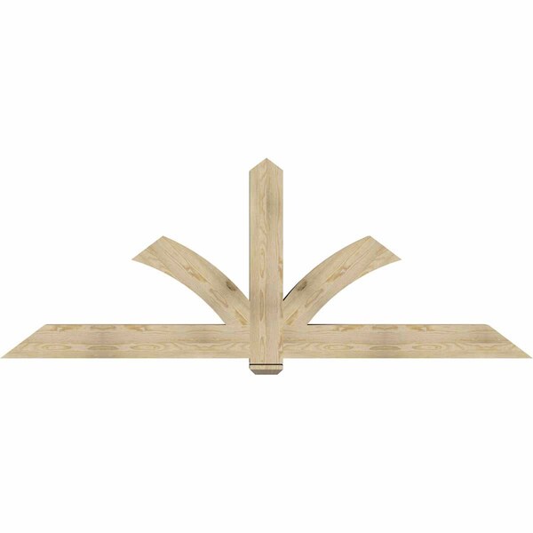 Ekena Millwork Redmond Rough Sawn Timber Gable Bracket, Douglas Fir, 96"W x 36"H x 6"D x 6"F, 9/12 Pitch GBW096X36X0606RED00RDF - main